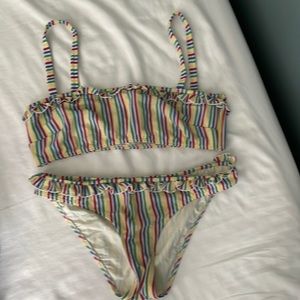 Solid and Striped Swimsuit